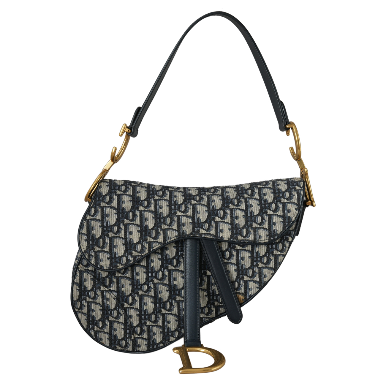 CHRISTIAN DIOR(USED)크리스찬디올 오블리크 새들백 미듐